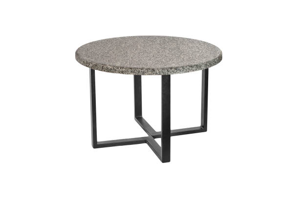 istock A wooden or stone table on a white background 861233580