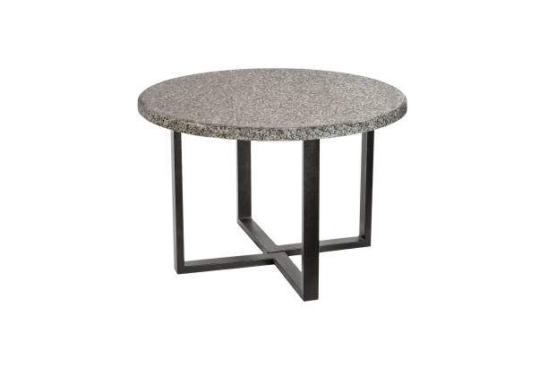 istock A wooden or stone table on a white background 861233596