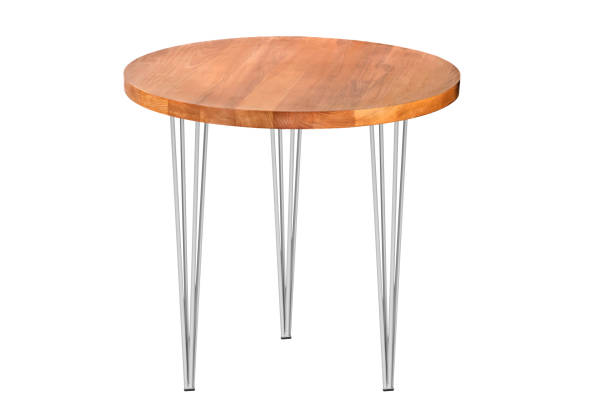 istock A wooden or stone table on a white background 861233654