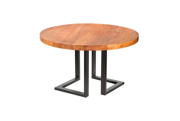 istock A wooden or stone table on a white background 861233656