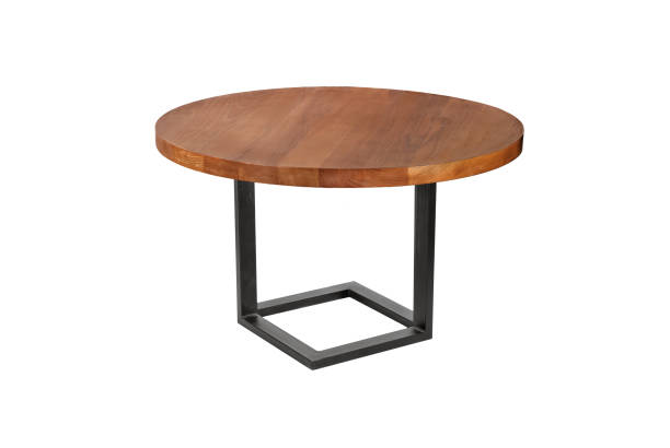 istock A wooden or stone table on a white background 861233658