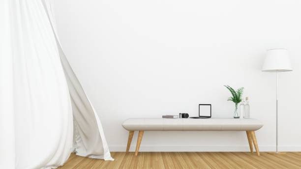 istock Living room space in apartment - 3d rendering 861233664