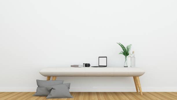 istock Living room space in apartment - 3d rendering 861233666