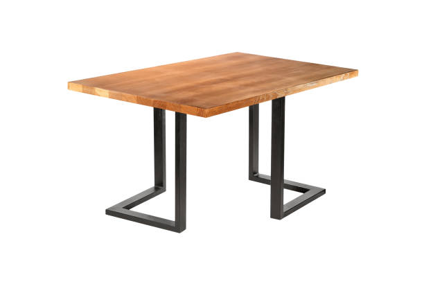 istock A wooden or stone table on a white background 861233672
