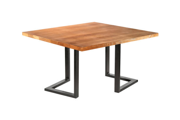 istock A wooden or stone table on a white background 861233696