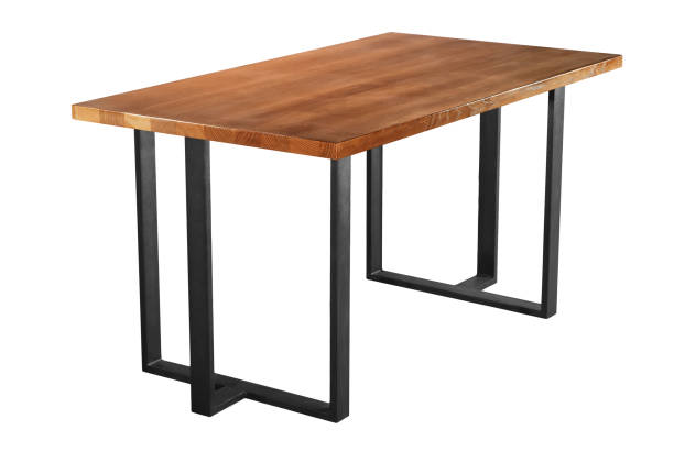 istock A wooden or stone table on a white background 861234048