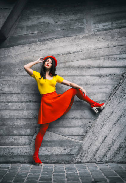 istock A young girl in a colorful clothes 861234448