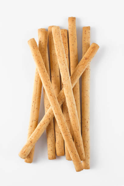 Stick Crackers Stick bread crackers on white background. breadstick stock pictures, royalty-free photos & images