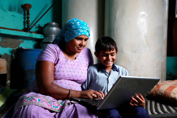 istock Mother and Son using Laptop at Home 861236808