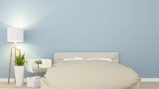 istock Interior Bedroom in hotel and wall decoration -3D Rendering 861237276
