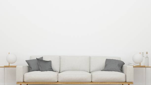 istock Interior Living space in apartment and wall background decoration - 3D Rendering 861240498