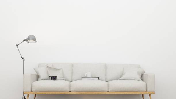 istock Interior Living space in apartment and wall background decoration - 3D Rendering 861240556