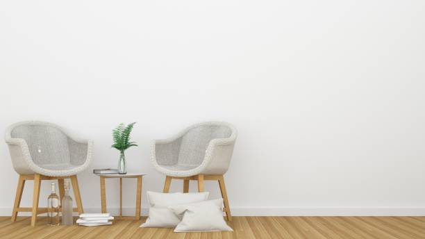 istock Interior Living space in apartment and wall background decoration - 3D Rendering 861240642