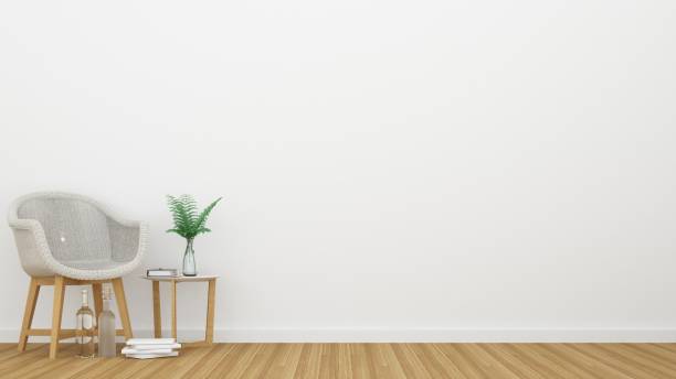 istock Interior Living space in apartment and wall background decoration - 3D Rendering 861240654