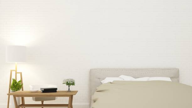 istock Interior Bedroom space in apartment - 3D Rendering 861241310
