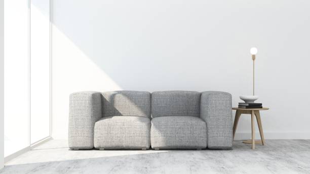 istock Living space room in apartment - 3d rendering 861247156