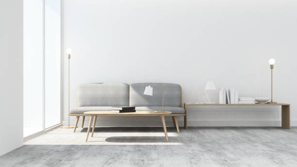 istock Living space room in apartment - 3d rendering 861247480