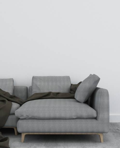 istock Interior Living space in condominium and wall background minimal  - 3D Rendering 861248470