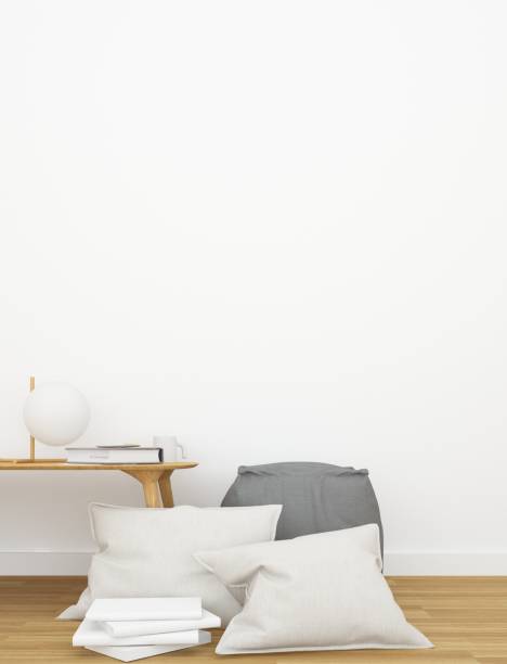 istock Interior Living space in condominium and wall background minimal  - 3D Rendering 861248512