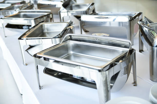 istock Empty catering plates, platters and trays 861251622