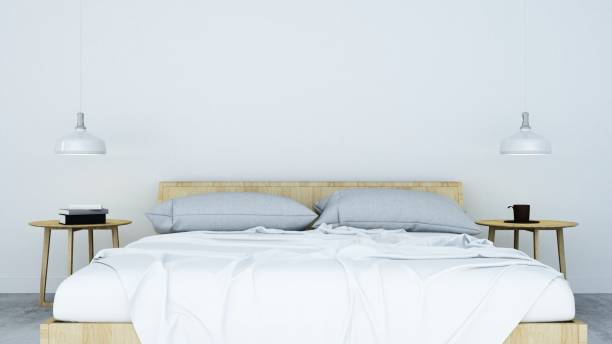 istock Interior Bedroom space loft design in apartment - 3D Rendering 861252022