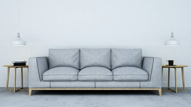 istock Living space loft design in apartment - 3D Rendering 861252026