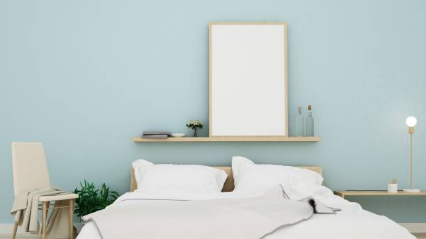 istock Bedroom minimal space in apartment - 3D Rendering 861254730