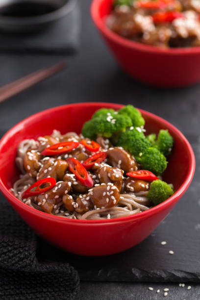 istock soba noodle with teriyaki chicken and broccoli 861254890