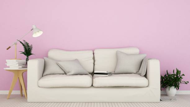 istock Living minimal space in apartment - 3D Rendering 861254948