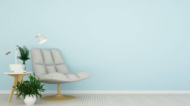 istock Living minimal space in apartment - 3D Rendering 861254966