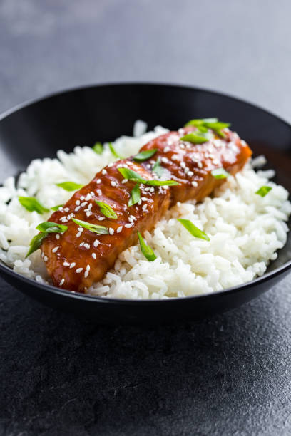istock teriyaki salmon and  rice 861254980
