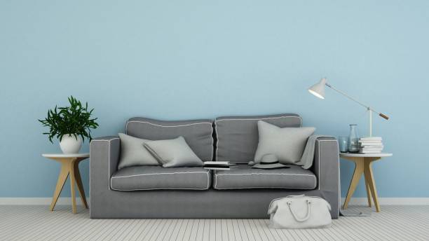istock Interior Living minimal space in apartment and wall decoration - 3D Rendering 861255908