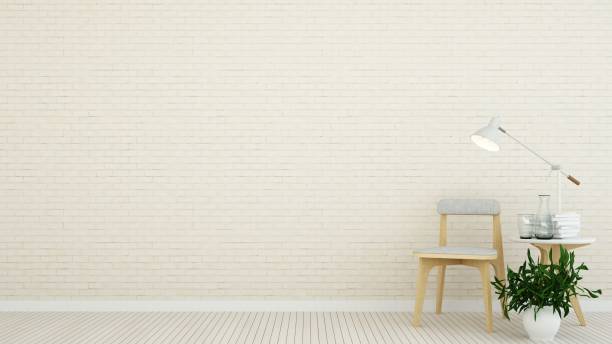 istock Interior Living minimal space in apartment and wall decoration - 3D Rendering 861255962