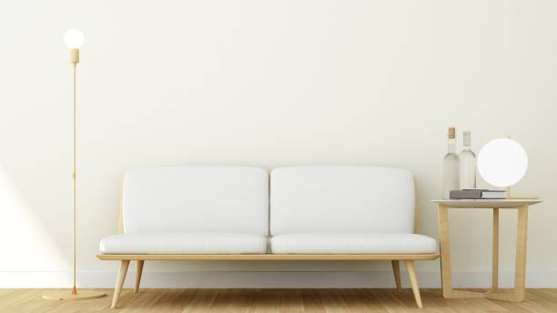 istock Interior Living minimal space in apartment and wall decoration - 3D Rendering 861256084