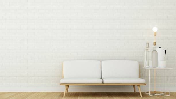 istock Interior Living minimal space in apartment and wall decoration - 3D Rendering 861256190