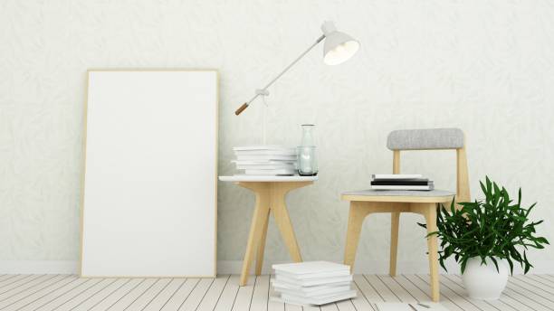 istock Interior Living minimal space in apartment and wall decoration - 3D Rendering 861256298
