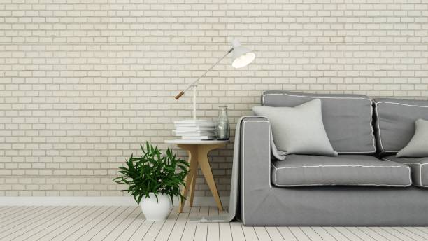 istock Interior Living minimal space in apartment and wall decoration - 3D Rendering 861256344
