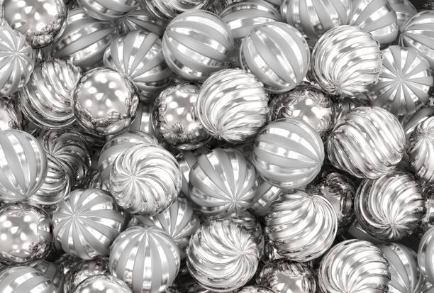 istock 3d rendering  Christmas, New Year, festive balls 861264854