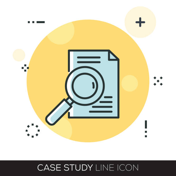 CASE STUDY LINE ICON CASE STUDY LINE ICON case studies stock illustrations