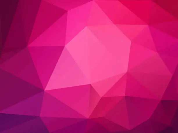 Vector illustration of abstract pink polygonal pattern