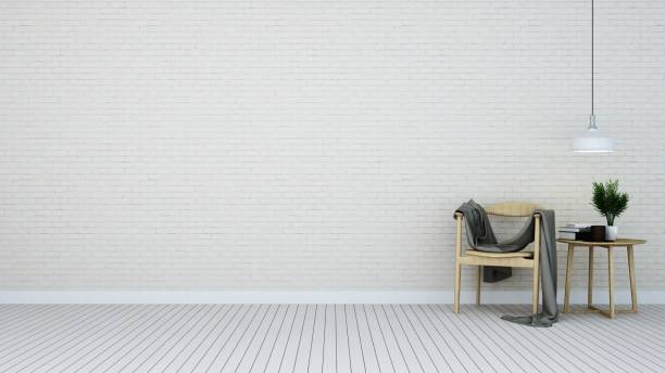 istock The interior living white background - 3D Rendering 861275760