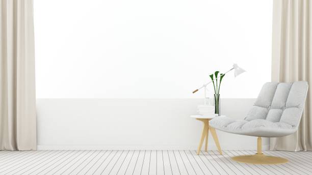 istock The interior minimal relax space and white background in apartment - 3D Rendering 861275954
