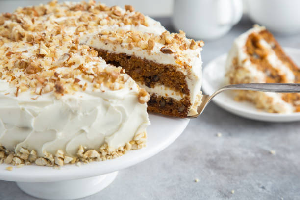 istock carrot cake with cream cheese frosting and nuts 861276914