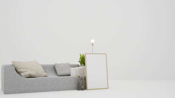 istock The interior furniture white background and living - 3D Rendering 861282862