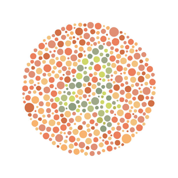 Red and Green Color Blind Test Number 4 colorblind stock illustrations