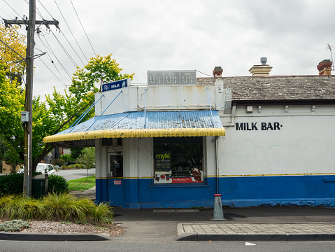 Melbourne, Australia - February 14, 2017: milk bars are traditional corner shop small businesses. This milk bar is in suburban Hawthorn.