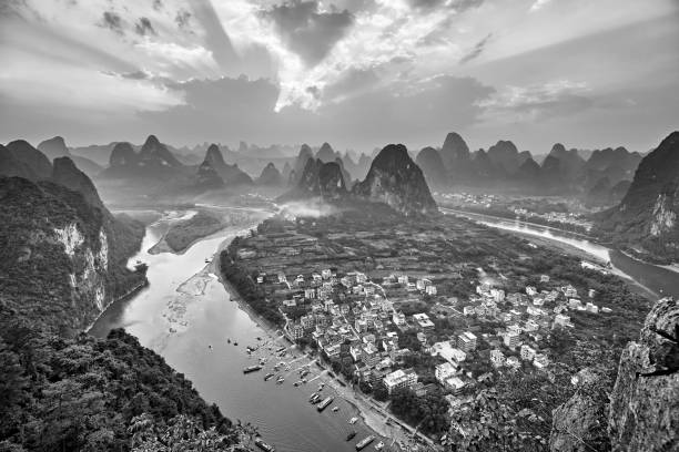 istock Lijiang River at sunset seen from Xingping, China. 861290134