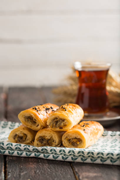 istock Tasty Pastry Borek and Tea 861291156