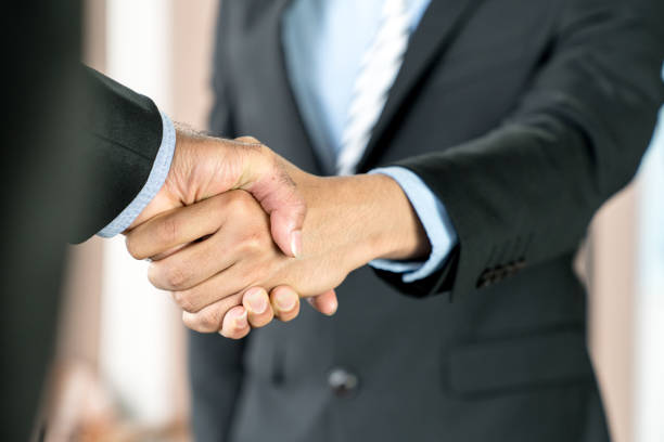 istock Business success concept hand shake of corporate partnership teamwork 861299056