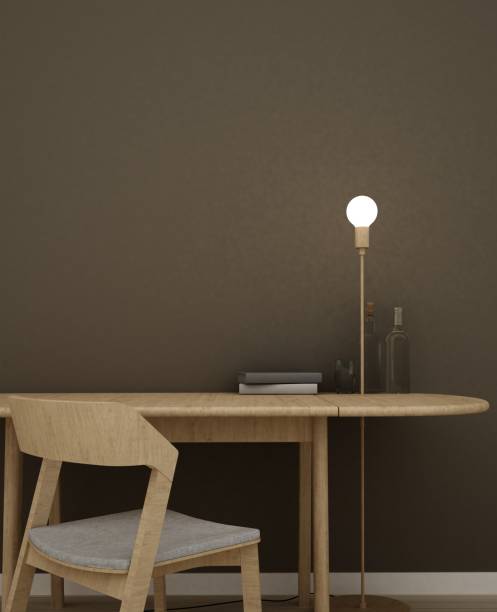 istock The 3D Interior portrait living design interior minimal space in apartment comfortable and dark color - 3D Rendering 861299780